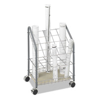 Wire Roll-files, 20 Compartments, 18w X 12.75d X 24.5h, Gray