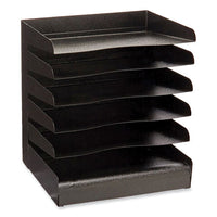 Steel Six-shelf Desk Tray Sorter, 6 Sections, Letter Size Files, 12 X 9.5 X 13.5, Black, Ships In 1-3 Business Days