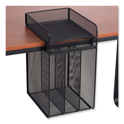 Onyx Vertical Hanging Storage, 4 Sections, Letter Size Files, 10.25" X 12" X 17.1", Black, Ships In 1-3 Business Days