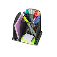 Onyx Mini Organizer With Three Compartments, Black, 6 X 5 1-4 X 5 1-4