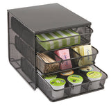 3 Drawer Hospitality Organizer, 7 Compartments, 11 1-2w X 8 1-4d X 8 1-4h, Bk