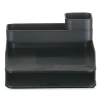 Plastic Stacking Desktop Sorter Set, 4 Sections, 10" X 12.25" X 6.25", Black, Ships In 1-3 Business Days