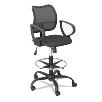 Vue Series Mesh Extended-height Chair, 33" Seat Height, Supports Up To 250 Lbs., Black Seat-black Back, Black Base