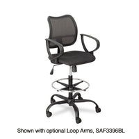 Vue Series Mesh Extended-height Chair, 33" Seat Height, Supports Up To 250 Lbs., Black Seat-black Back, Black Base