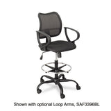 Vue Series Mesh Extended-height Chair, 33" Seat Height, Supports Up To 250 Lbs., Black Seat-black Back, Black Base