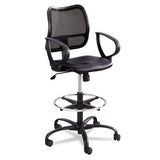 Vue Series Mesh Extended-height Chair, 33" Seat Height, Supports Up To 250 Lbs., Black Seat-black Back, Black Base