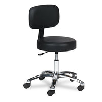 Stool,lab,w-bk,pneu,bk