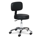 Stool,lab,w-bk,pneu,bk