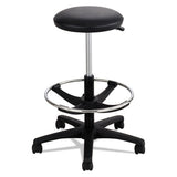 Extended-height Lab Stool, 32" Seat Height, Supports Up To 250 Lbs., Black Seat-black Back, Black Base