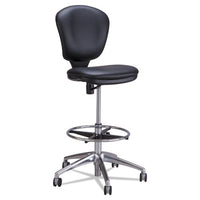 Metro Collection Extended-height Chair, Supports Up To 250 Lbs., Black Seat-black Back, Chrome Base