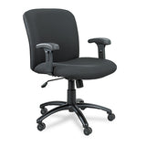 Uber Big And Tall Series Mid Back Chair, Supports Up To 500 Lbs., Black Seat-black Back, Black Base