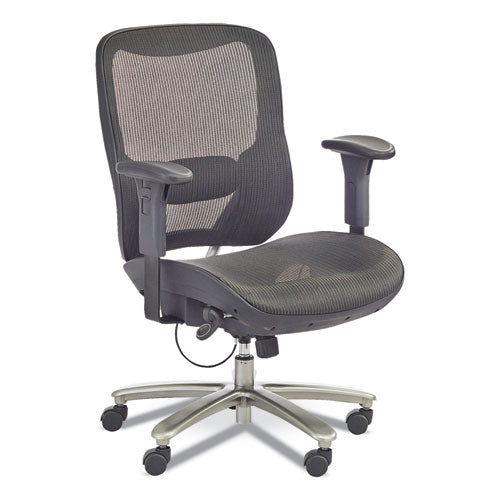 Lineage Big & Tall All-mesh Task Chair, Supports 400lb, 19.5" - 23.25" High Black Seat,chrome Base,ships In 1-3 Business Days