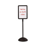 Double Sided Sign, Magnetic-dry Erase Steel, 18 X 18, White, Black Frame