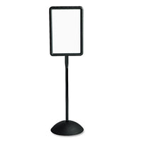 Double Sided Sign, Magnetic-dry Erase Steel, 18 X 18, White, Black Frame