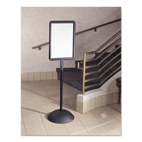 Double Sided Sign, Magnetic-dry Erase Steel, 18 X 18, White, Black Frame