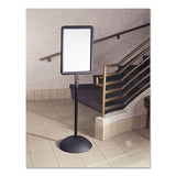 Double Sided Sign, Magnetic-dry Erase Steel, 18 X 18, White, Black Frame