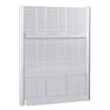 Luxe Magazine Rack, 9 Compartments, 31.75w X 5d X 41h, Clear/silver, Ships In 1-3 Business Days