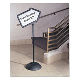 Double-sided Arrow Sign, Dry Erase Magnetic Steel, 25 1-2 X 17 3-4, Black Frame