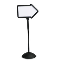 Double-sided Arrow Sign, Dry Erase Magnetic Steel, 25 1-2 X 17 3-4, Black Frame