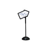 Double-sided Arrow Sign, Dry Erase Magnetic Steel, 25 1-2 X 17 3-4, Black Frame