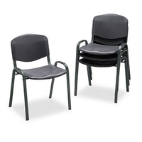 Stacking Chair, Charcoal Seat-charcoal Back, Black Base, 4-carton