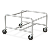 Sled Base Stack Chair Cart, Metal, 500 Lb Capacity, 23.5" X 27.5" X 17", Silver, Ships In 1-3 Business Days