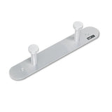 Nail Head Wall Coat Rack, Three Hooks, Metal, 18w X 2.75d X 2h, Satin