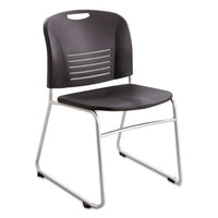 Vy Series Stack Chairs, Black Seat-black Back, Silver Base, 2-carton