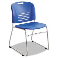 Vy Series Stack Chairs, Black Seat-black Back, Silver Base, 2-carton