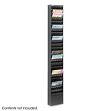 Steel Magazine Rack, 11 Compartments, 10w X 4d X 36.25h, Black