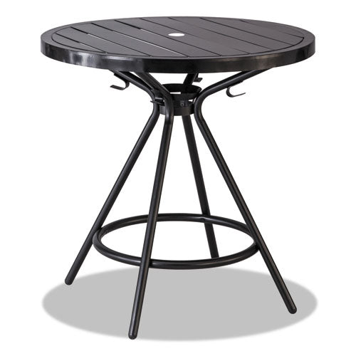 Table,steel,outdr,30"d,bk