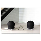 Zenergy Ball Chair, Black Seat-black Back, Silver Base