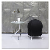 Zenergy Ball Chair, Black Seat-black Back, Silver Base