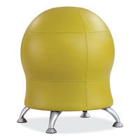 Zenergy Ball Chair, Backless, Supports Up To 250 Lb, Green Vinyl Seat, Silver Base, Ships In 1-3 Business Days