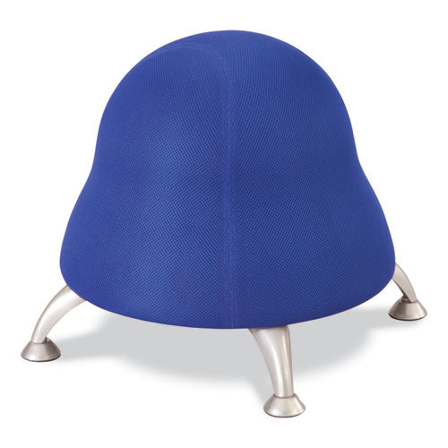 Runtz Ball Chair, Backless, Supports Up To 250 Lb, Blue Fabric Seat, Silver Base, Ships In 1-3 Business Days