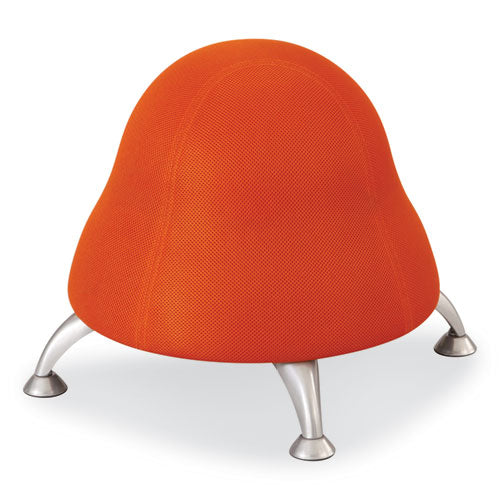 Runtz Ball Chair, Backless, Supports Up To 250 Lb, Orange Fabric Seat, Silver Base, Ships In 1-3 Business Days