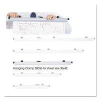 Sheet File Hanging Clamps, 100 Sheets Per Clamp, 31.25w, 6-carton