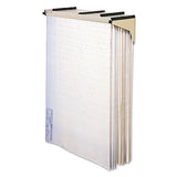 Sheet File Drop-lift Wall Rack, 12 Hanging Clamps, 43.75w X 11.5d X 7.75h, Sand