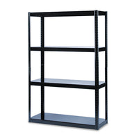 Boltless Steel Shelving, Five-shelf, 48w X 18d X 72h, Black