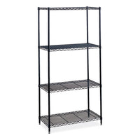 Industrial Wire Shelving, Four-shelf, 36w X 18d X 72h, Black, Ships In 1-3 Business Days