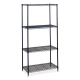 Industrial Wire Shelving, Four-shelf, 36w X 18d X 72h, Black, Ships In 1-3 Business Days