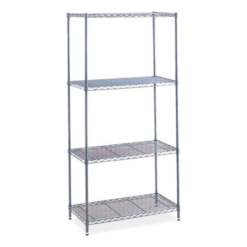 Industrial Wire Shelving, Four-shelf, 36w X 24d X 72h, Metallic Gray, Ships In 1-3 Business Days