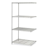 Industrial Add-on Unit, Four-shelf, 36w X 24d X 72h, Steel, Metallic Gray, Ships In 1-3 Business Days