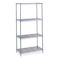Industrial Wire Shelving, Four-shelf, 48w X 18d X 72h, Metallic Gray, Ships In 1-3 Business Days