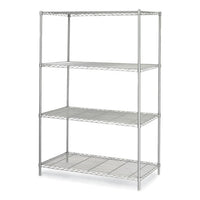 Industrial Wire Shelving, Four-shelf, 48w X 24d X 72h, Metallic Gray, Ships In 1-3 Business Days
