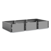 Triple Continuous Metal Locker Base Addition, 35w X 16d X 5.75h, Gray, Ships In 1-3 Business Days