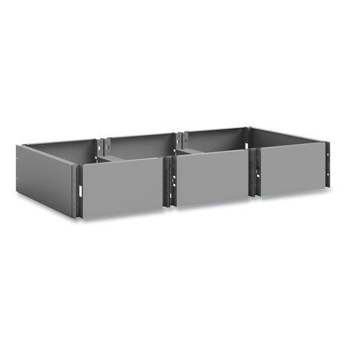 Triple Continuous Metal Locker Base Addition, 35w X 16d X 5.75h, Gray, Ships In 1-3 Business Days