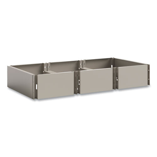 Triple Continuous Metal Locker Base Addition, 35w X 16d X 5.75h, Tan, Ships In 1-3 Business Days