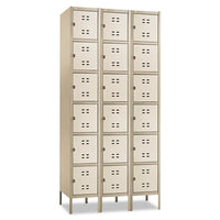 Box Locker, 12w X 18d X 78h, Two-tone Gray