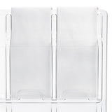 Reveal Clear Literature Displays, 24 Compartments, 30w X 2d X 41h, Clear